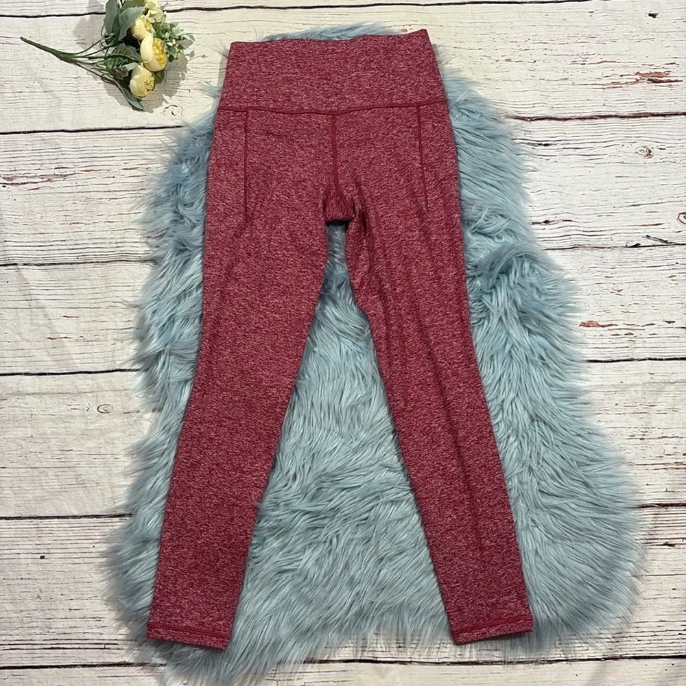 Athleta Salutation Stash Pocket II Softluxe Tight Leggings Antique Red